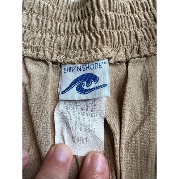 Vintage Ship N Shore size medium tan pull on shorts - Picture 7 of 8